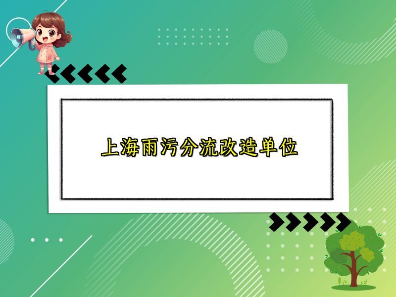 上海雨污分流改造單位